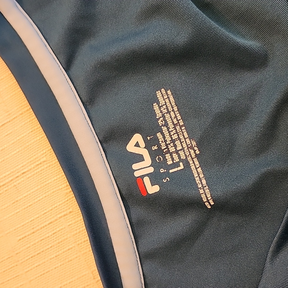 Fila Sport Women's Bluegreen Running/Athletic Short Sleeve Shirt, Size Large - Picture 5 of 5